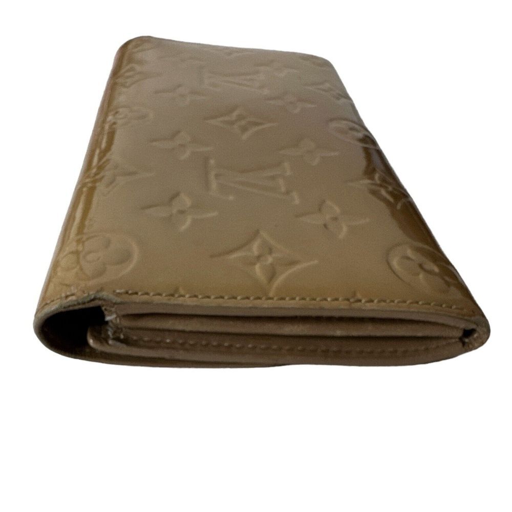 Louis Vuitton‎ Wallet Yellow Gold Vernis Monogram Organizer Slots Pocket 3 Fold - Picture 4 of 14